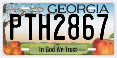 GA license plate PTH2867