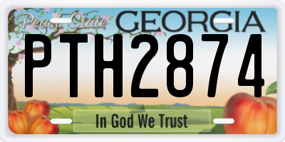 GA license plate PTH2874