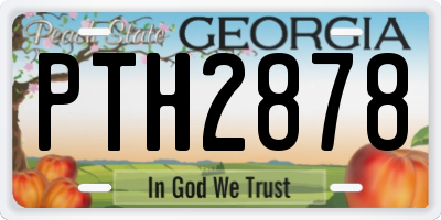 GA license plate PTH2878