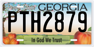 GA license plate PTH2879