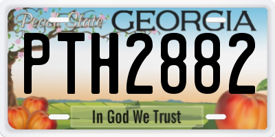 GA license plate PTH2882