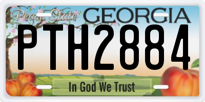 GA license plate PTH2884
