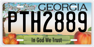 GA license plate PTH2889