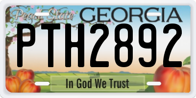 GA license plate PTH2892