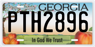 GA license plate PTH2896