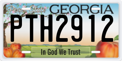 GA license plate PTH2912