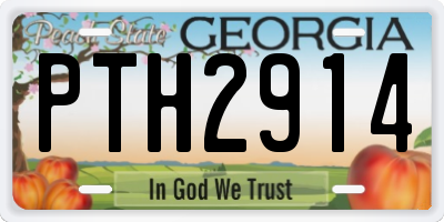 GA license plate PTH2914