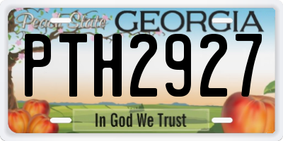 GA license plate PTH2927