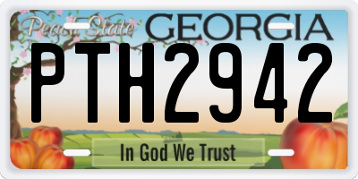 GA license plate PTH2942