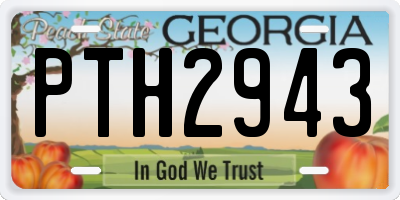 GA license plate PTH2943