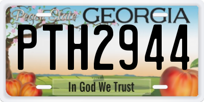 GA license plate PTH2944