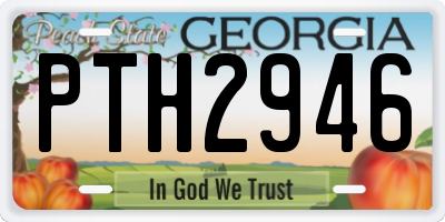GA license plate PTH2946