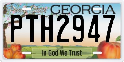 GA license plate PTH2947