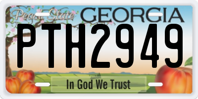GA license plate PTH2949