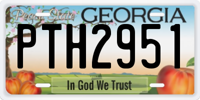 GA license plate PTH2951