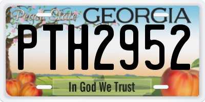 GA license plate PTH2952