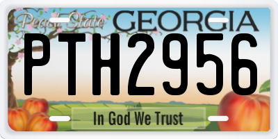GA license plate PTH2956