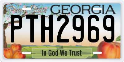 GA license plate PTH2969