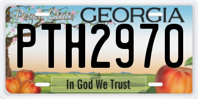GA license plate PTH2970