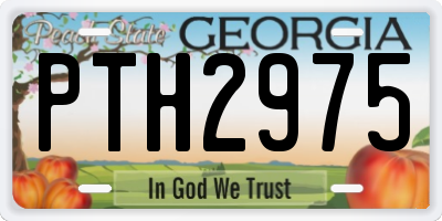 GA license plate PTH2975