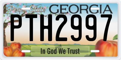 GA license plate PTH2997