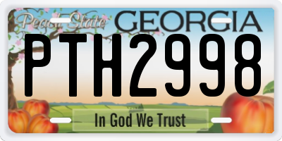 GA license plate PTH2998