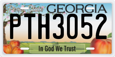 GA license plate PTH3052