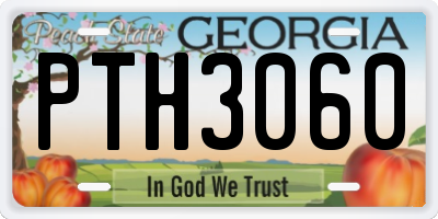 GA license plate PTH3060