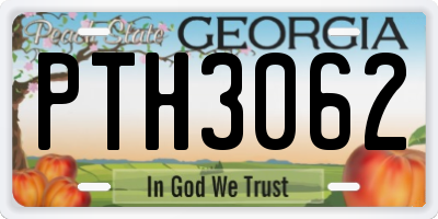 GA license plate PTH3062