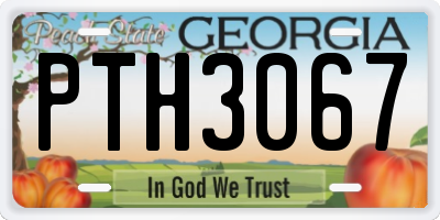 GA license plate PTH3067
