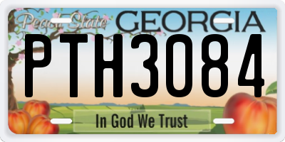 GA license plate PTH3084