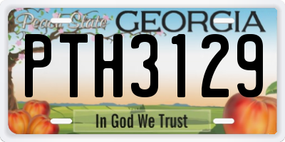 GA license plate PTH3129