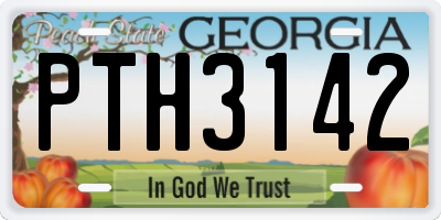 GA license plate PTH3142