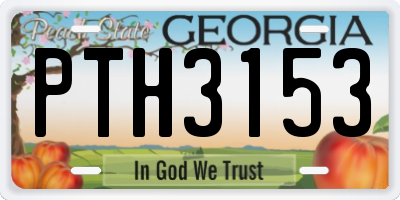 GA license plate PTH3153