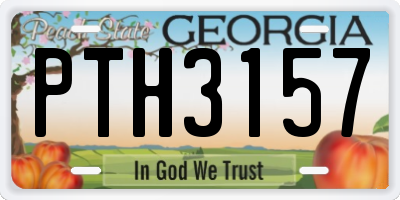 GA license plate PTH3157
