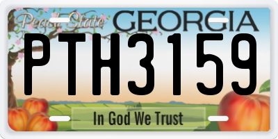 GA license plate PTH3159