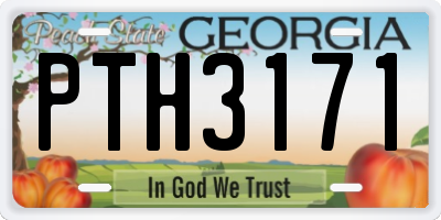GA license plate PTH3171