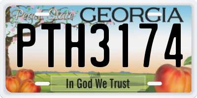 GA license plate PTH3174