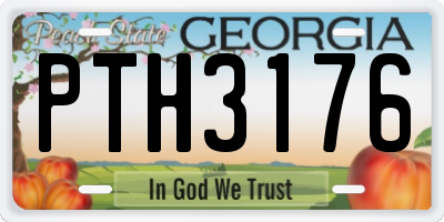 GA license plate PTH3176