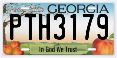 GA license plate PTH3179