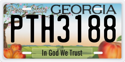 GA license plate PTH3188