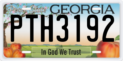 GA license plate PTH3192