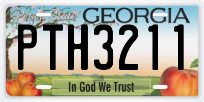 GA license plate PTH3211