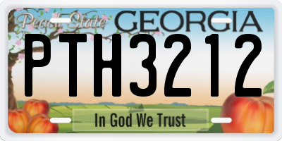 GA license plate PTH3212