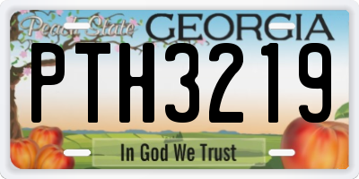 GA license plate PTH3219
