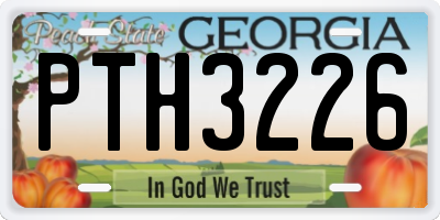 GA license plate PTH3226