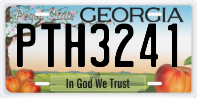 GA license plate PTH3241