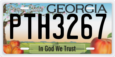 GA license plate PTH3267