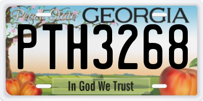 GA license plate PTH3268