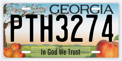 GA license plate PTH3274
